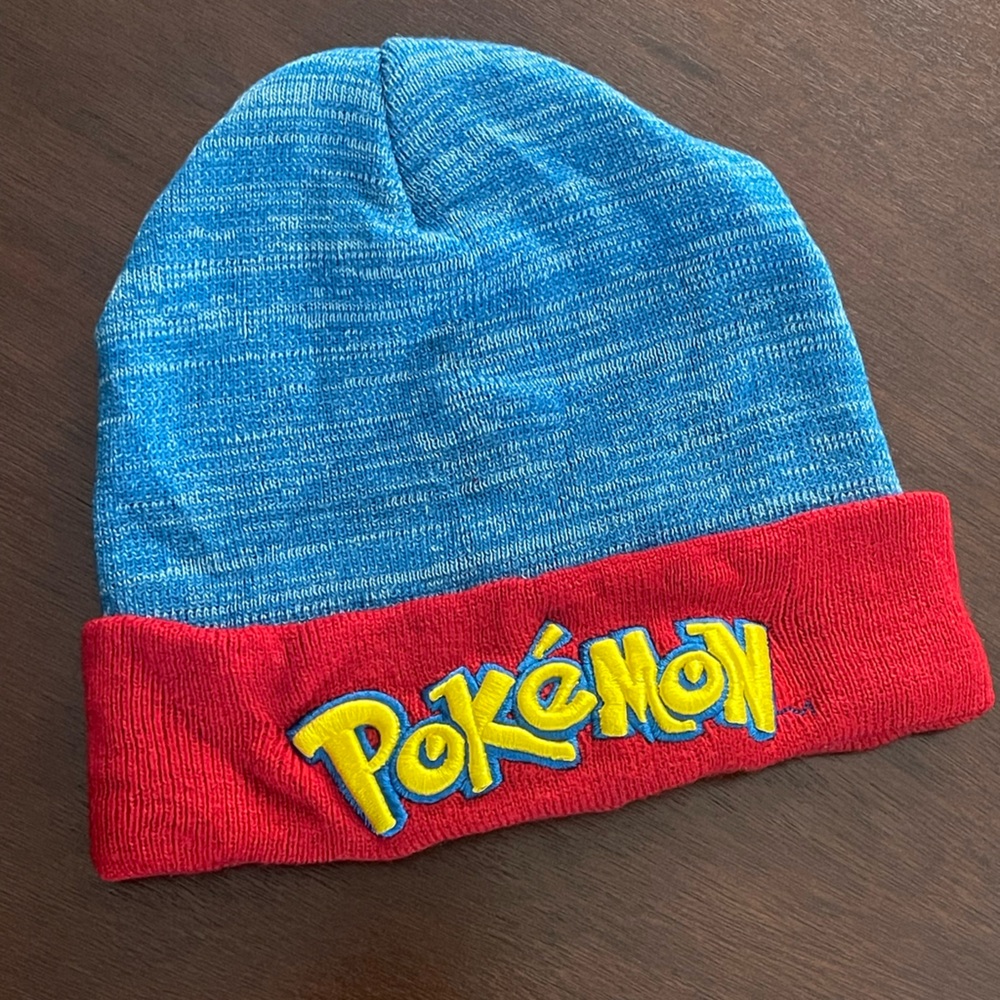 Pokemon Red and Blue Knit Hat